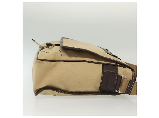 PRADA Schultertasche aus Canvas Beige Silber Authentisch 133380 - Ansicht 4