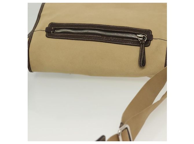PRADA Schultertasche aus Canvas Beige Silber Authentisch 133380 - Ansicht 6