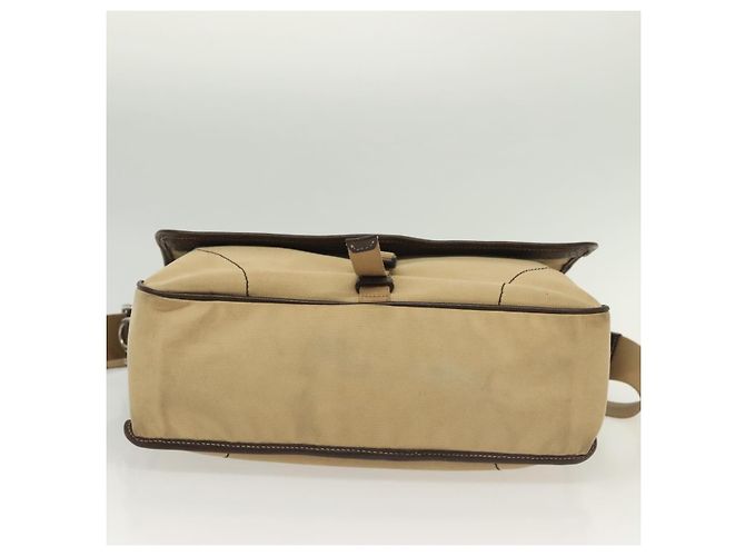PRADA Schultertasche aus Canvas Beige Silber Authentisch 133380 - Ansicht 9
