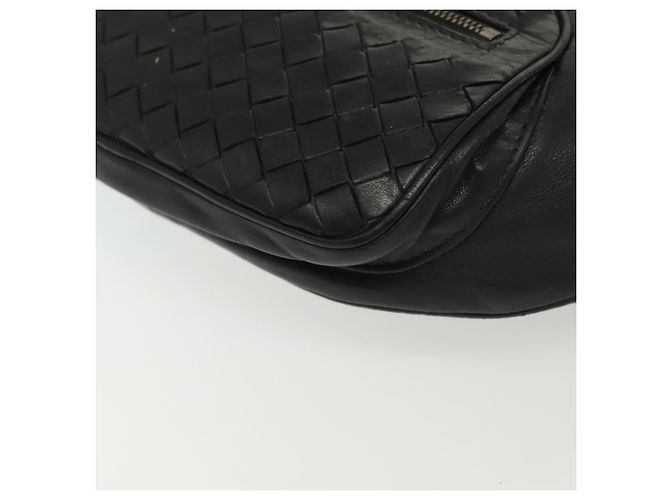 Autre Marque BORSO IN PELLE NERA INTRECCIATO BOTTEGA VENETA ARGENTO AUTH 137678 Nero - vista 11
