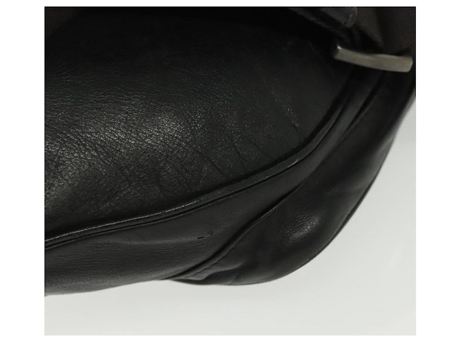 Autre Marque BORSO IN PELLE NERA INTRECCIATO BOTTEGA VENETA ARGENTO AUTH 137678 Nero - vista 12