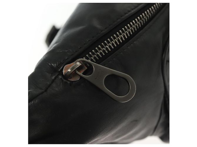 Autre Marque BORSO IN PELLE NERA INTRECCIATO BOTTEGA VENETA ARGENTO AUTH 137678 Nero - vista 14