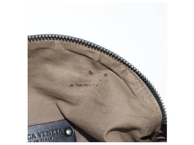 Autre Marque BORSO IN PELLE NERA INTRECCIATO BOTTEGA VENETA ARGENTO AUTH 137678 Nero - vista 16