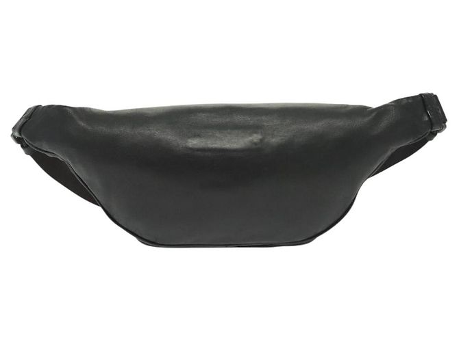 Autre Marque BORSO IN PELLE NERA INTRECCIATO BOTTEGA VENETA ARGENTO AUTH 137678 Nero - vista 3