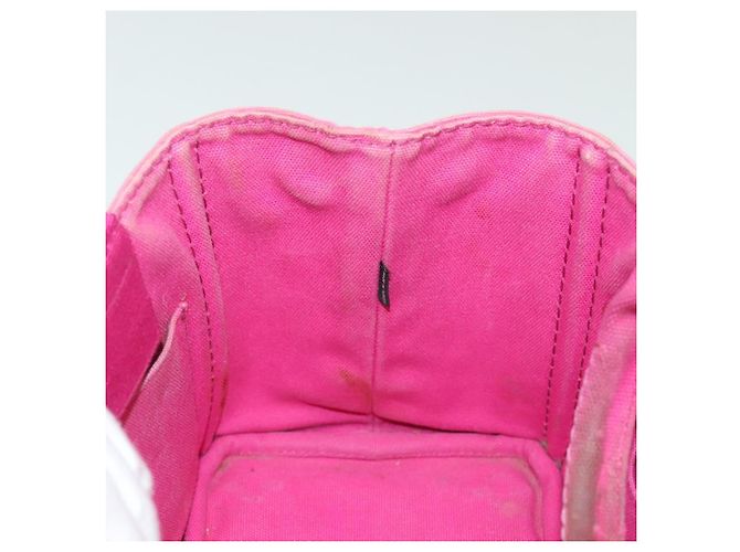 PRADA Canapa PM Bolso de mano de lona rosa dorado Auth bs28699 - vista 19