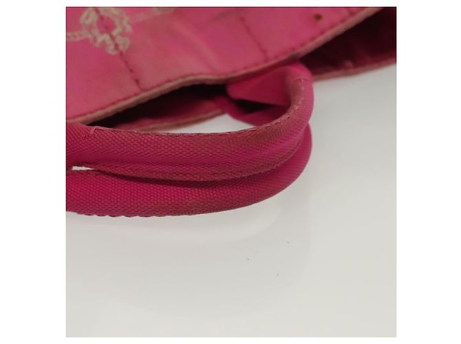 PRADA Canapa PM Bolso de mano de lona rosa dorado Auth bs28699 - vista 8