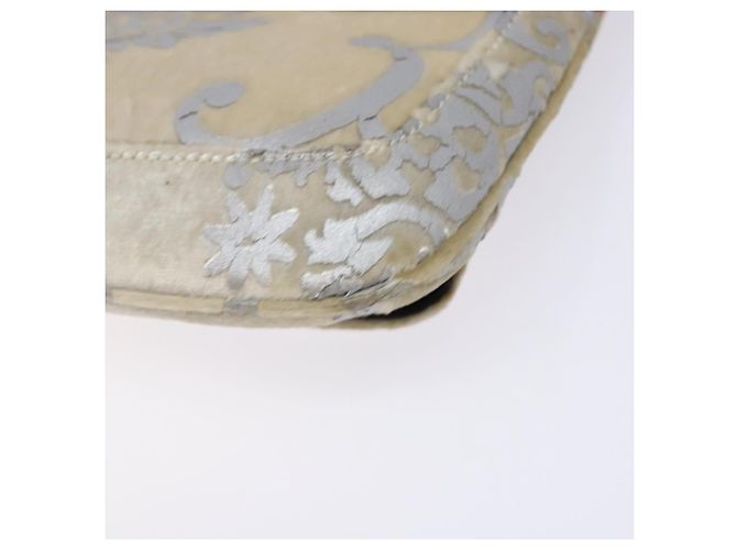 Borsa a Spalla con Catena GUCCI Velluto Bianco 007 2033 1705 Auth 138324 - vista 12