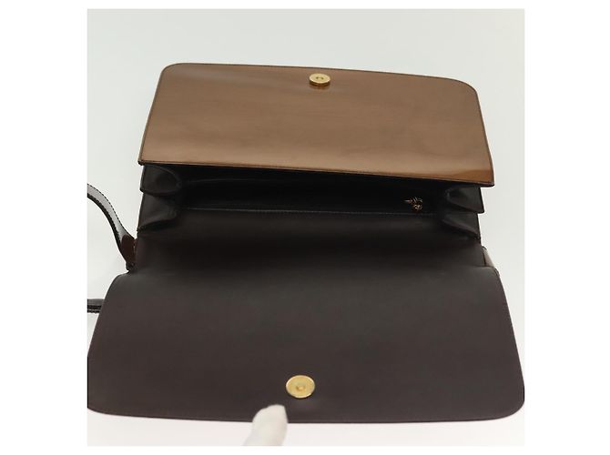 Borsa a Spalla Salvatore Ferragamo Vinile Marrone Oro Auth BA4715 D'oro - vista 16