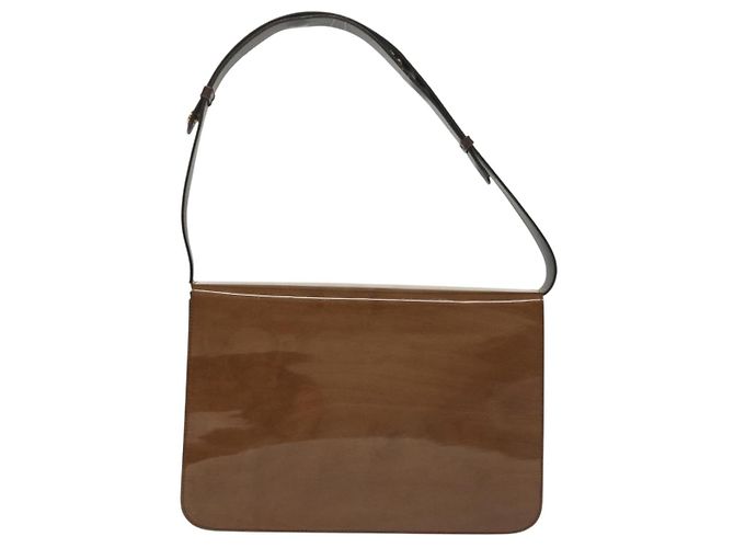 Borsa a Spalla Salvatore Ferragamo Vinile Marrone Oro Auth BA4715 D'oro - vista 3