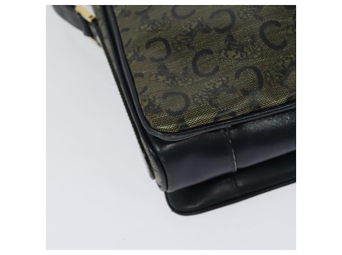 Céline Borsa a Spalla Celine C Sulky PVC Blu Navy Oro Auth 138407 D'oro - vista 12
