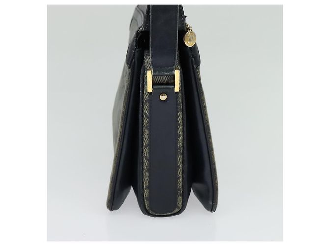 Céline Borsa a Spalla Celine C Sulky PVC Blu Navy Oro Auth 138407 D'oro - vista 4