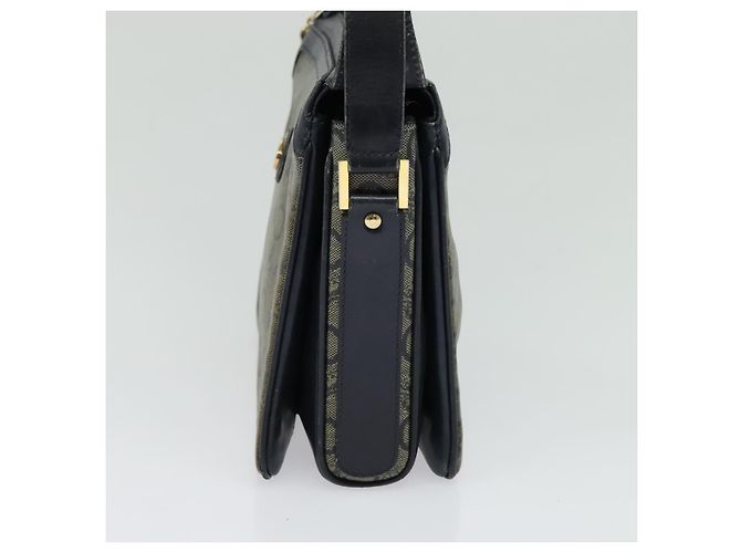 Céline Borsa a Spalla Celine C Sulky PVC Blu Navy Oro Auth 138407 D'oro - vista 5