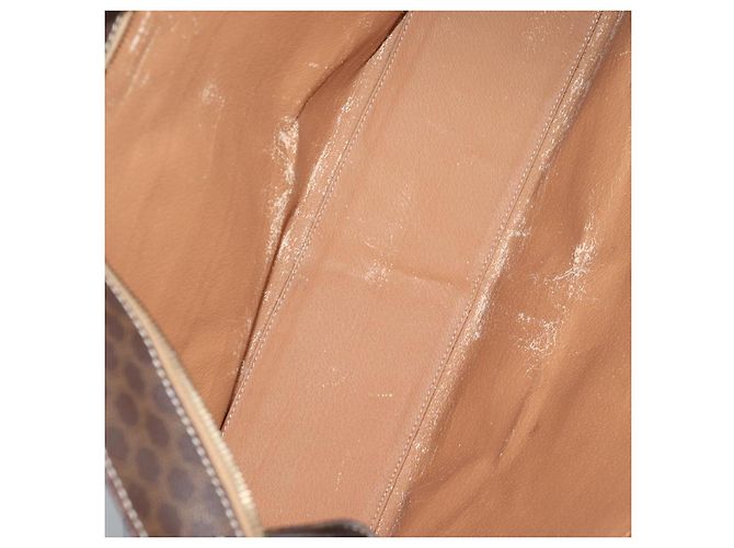 Céline Borsa tote in tela Macadam CELINE in pelle PVC marrone oro Auth 129707 - vista 19