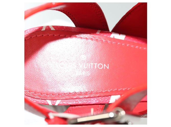 LOUIS VUITTON Sandali Monogram Escal Starboard Rossi LV Auth 139208 Rosso - vista 14