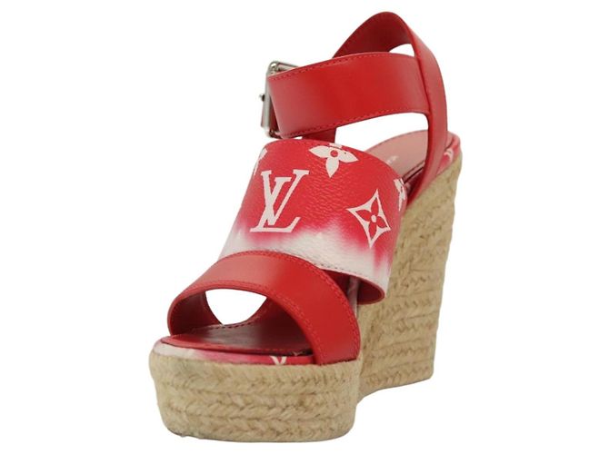 LOUIS VUITTON Sandali Monogram Escal Starboard Rossi LV Auth 139208 Rosso - vista 2