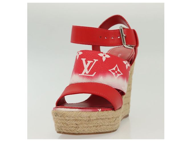 LOUIS VUITTON Sandali Monogram Escal Starboard Rossi LV Auth 139208 Rosso - vista 20