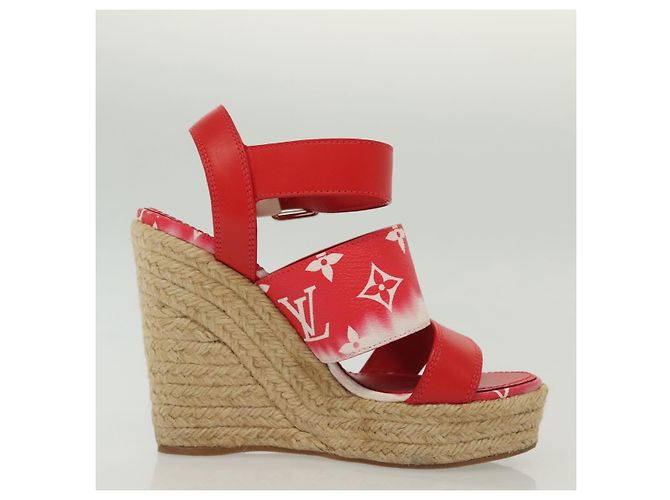 LOUIS VUITTON Sandali Monogram Escal Starboard Rossi LV Auth 139208 Rosso - vista 22