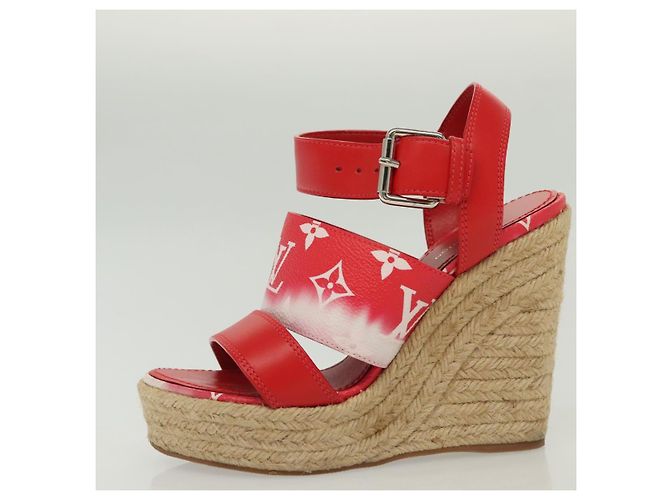 LOUIS VUITTON Sandali Monogram Escal Starboard Rossi LV Auth 139208 Rosso - vista 23