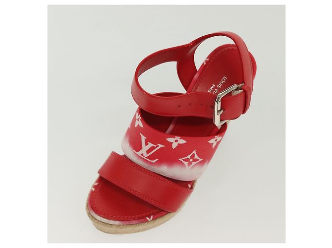 LOUIS VUITTON Sandali Monogram Escal Starboard Rossi LV Auth 139208 Rosso - vista 24