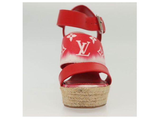 LOUIS VUITTON Sandali Monogram Escal Starboard Rossi LV Auth 139208 Rosso - vista 29