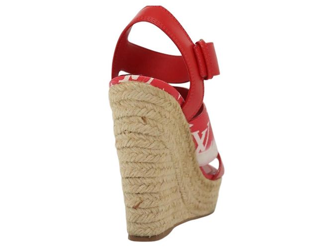LOUIS VUITTON Sandali Monogram Escal Starboard Rossi LV Auth 139208 Rosso - vista 3