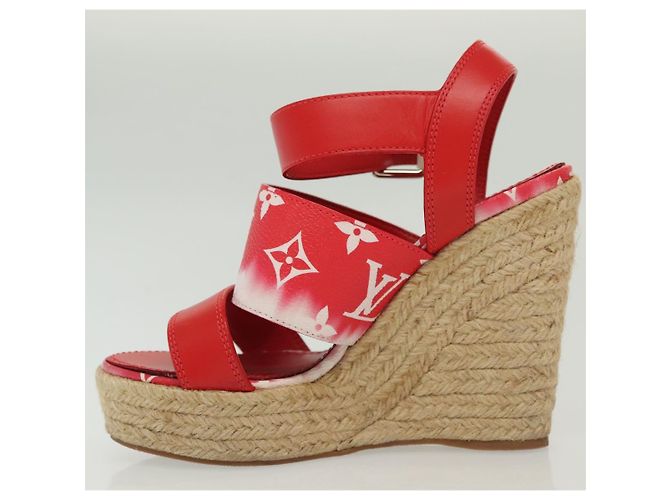 LOUIS VUITTON Sandali Monogram Escal Starboard Rossi LV Auth 139208 Rosso - vista 5
