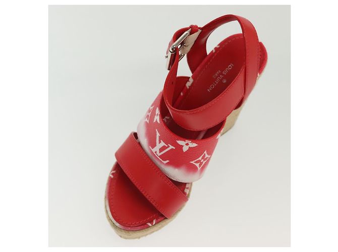 LOUIS VUITTON Sandali Monogram Escal Starboard Rossi LV Auth 139208 Rosso - vista 6