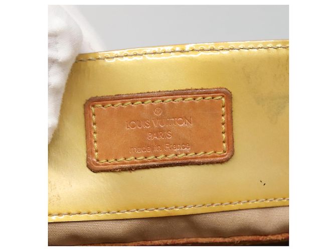 LOUIS VUITTON Monogram Vernis Reade MM Borsa a Mano Beige M91141 LV Auth 137641 - vista 17