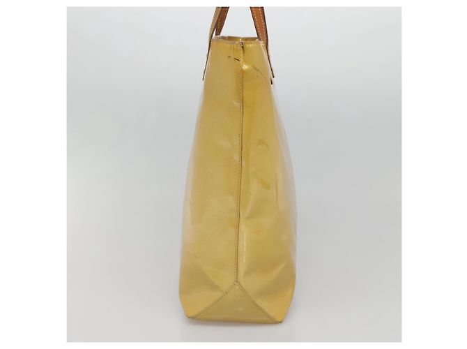 LOUIS VUITTON Monogram Vernis Reade MM Borsa a Mano Beige M91141 LV Auth 137641 - vista 4