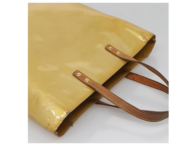 LOUIS VUITTON Monogram Vernis Reade MM Borsa a Mano Beige M91141 LV Auth 137641 - vista 6