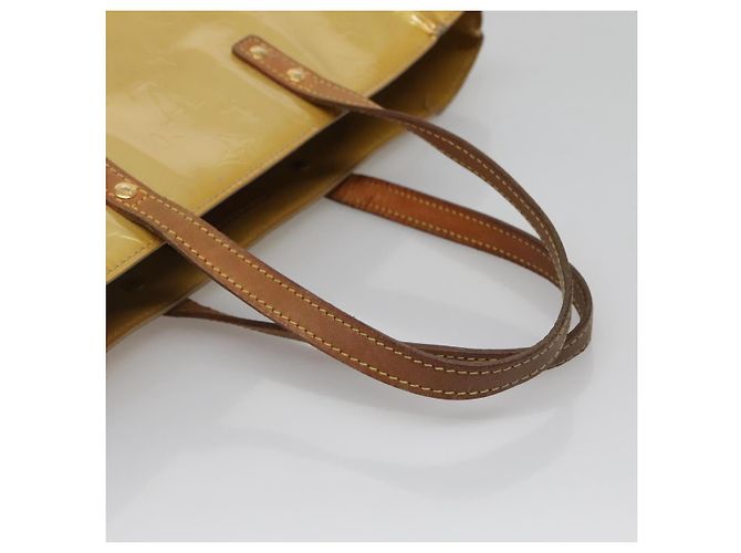 LOUIS VUITTON Monogram Vernis Reade MM Borsa a Mano Beige M91141 LV Auth 137641 - vista 7