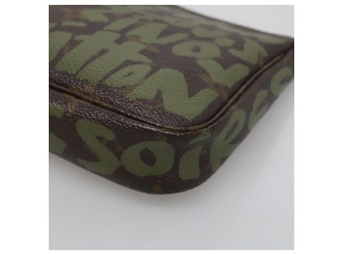 LOUIS VUITTON Pochette Accessoires Graffiti Pouch Khaki M92191 LV Auth bs28566 Caqui Monograma - vista 14
