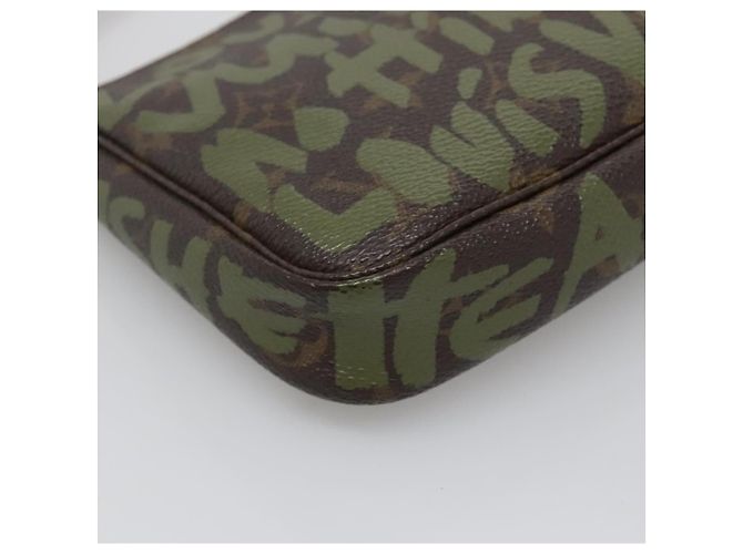 LOUIS VUITTON Pochette Accessoires Graffiti Pouch Khaki M92191 LV Auth bs28566 Caqui Monograma - vista 15