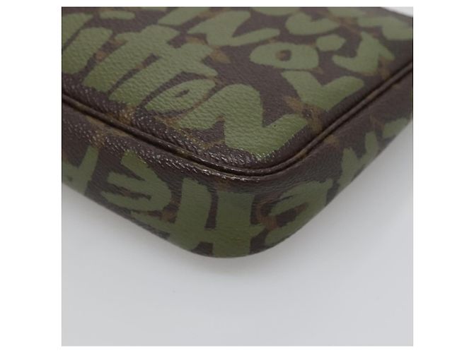 LOUIS VUITTON Pochette Accessoires Graffiti Pouch Khaki M92191 LV Auth bs28566 Caqui Monograma - vista 16