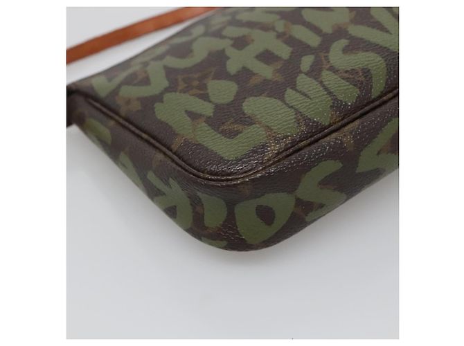 LOUIS VUITTON Pochette Accessoires Graffiti Pouch Khaki M92191 LV Auth bs28566 Caqui Monograma - vista 17