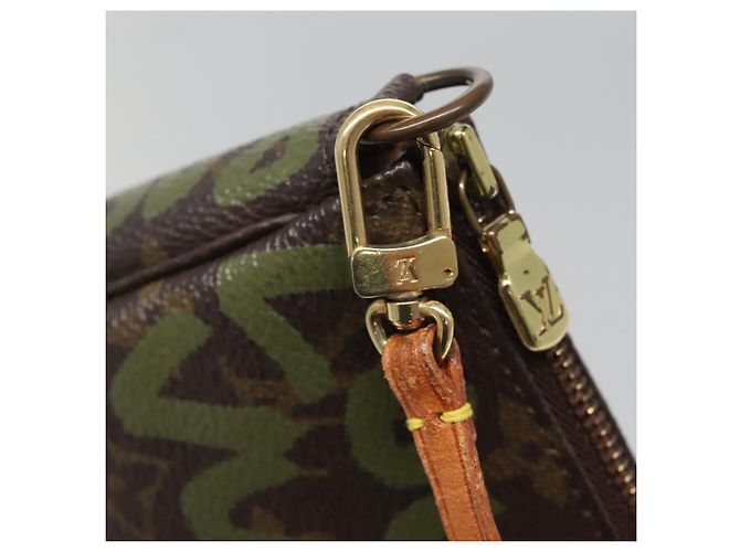 LOUIS VUITTON Pochette Accessoires Graffiti Pouch Khaki M92191 LV Auth bs28566 Caqui Monograma - vista 18