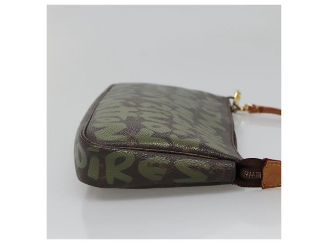 LOUIS VUITTON Pochette Accessoires Graffiti Pouch Khaki M92191 LV Auth bs28566 Caqui Monograma - vista 4