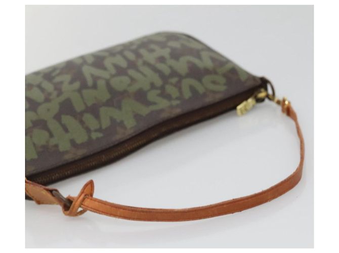 LOUIS VUITTON Pochette Accessoires Graffiti Pouch Khaki M92191 LV Auth bs28566 Caqui Monograma - vista 7