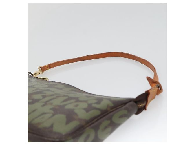 LOUIS VUITTON Pochette Accessoires Graffiti Pouch Khaki M92191 LV Auth bs28566 Caqui Monograma - vista 8