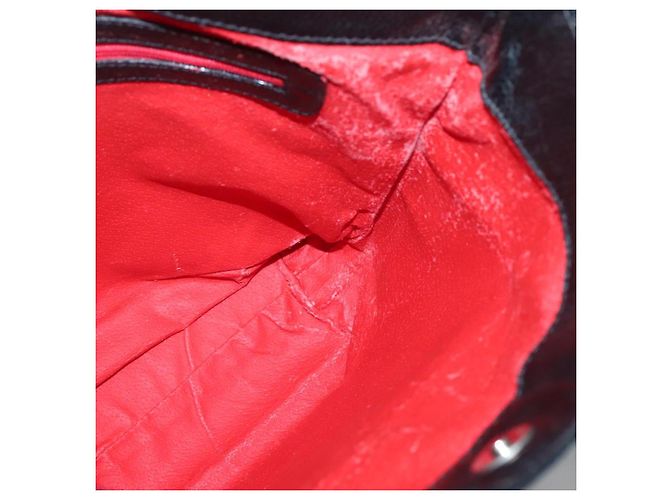 Céline Borsa a Spalla CELINE in Pelle Nera Argento Autentica 139444 Nero - vista 16