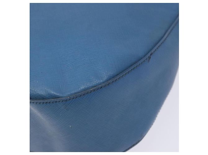 Prada Borsa a Spalla in Pelle Blu Oro Auth 136806 D'oro - vista 10