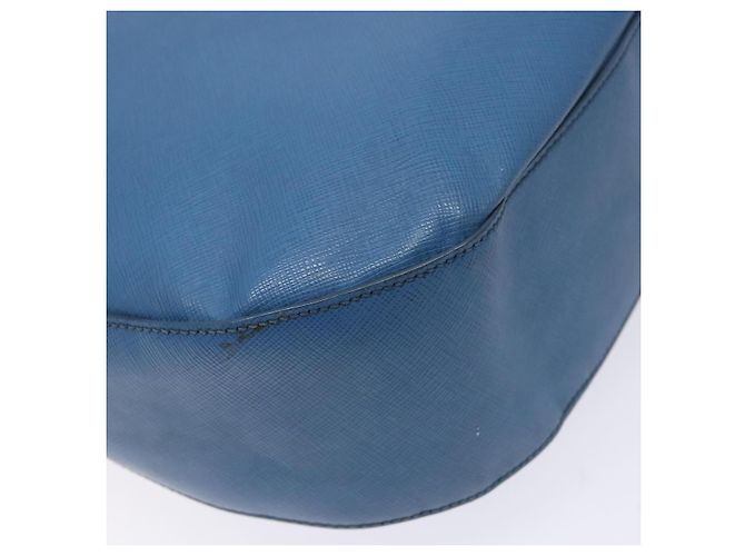 Prada Borsa a Spalla in Pelle Blu Oro Auth 136806 D'oro - vista 13