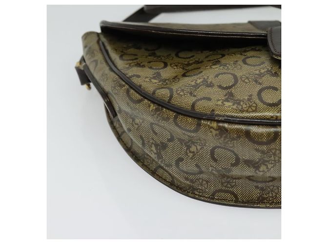 Céline Borsa a Spalla Celine C Sulky PVC Beige Oro Auth 138455 D'oro - vista 10