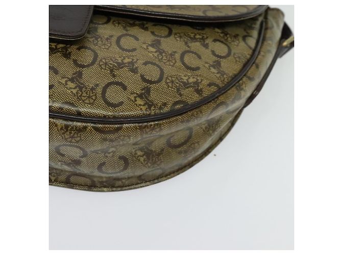 Céline Borsa a Spalla Celine C Sulky PVC Beige Oro Auth 138455 D'oro - vista 11
