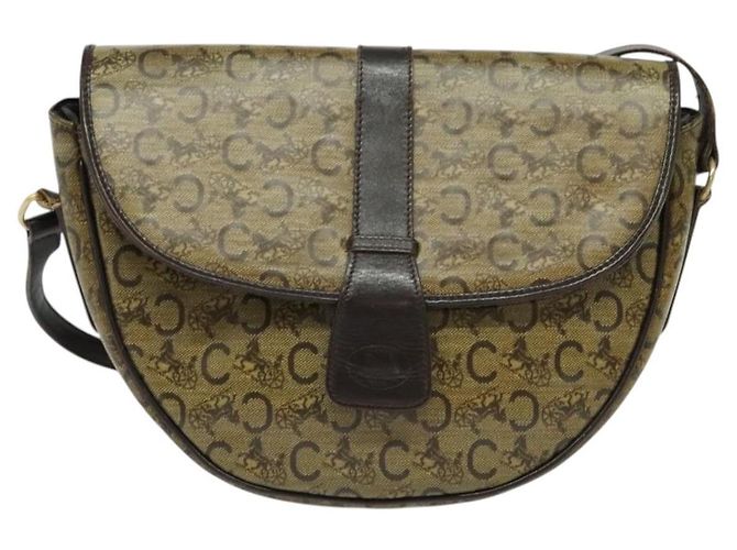 Céline Borsa a Spalla Celine C Sulky PVC Beige Oro Auth 138455 D'oro - vista 2