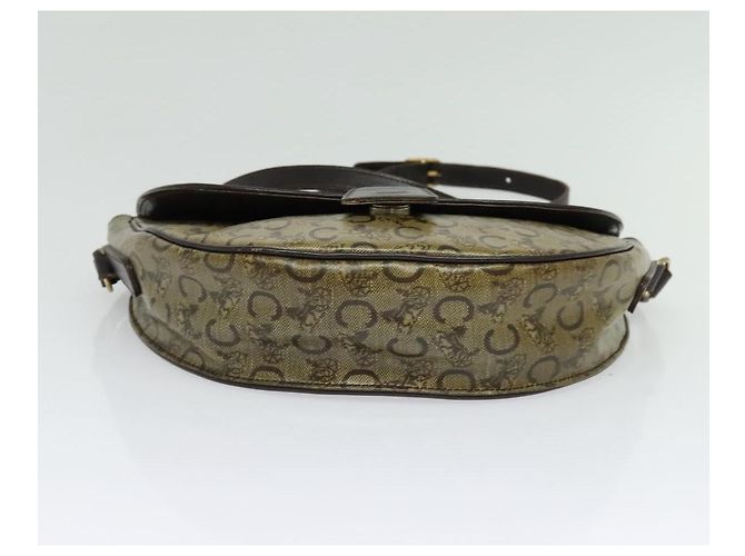 Céline Borsa a Spalla Celine C Sulky PVC Beige Oro Auth 138455 D'oro - vista 9