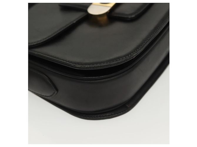 Borsa a Spalla CÉLINE Carrozza in Pelle Nera e Oro Auth yk19109 Nero D'oro - vista 10