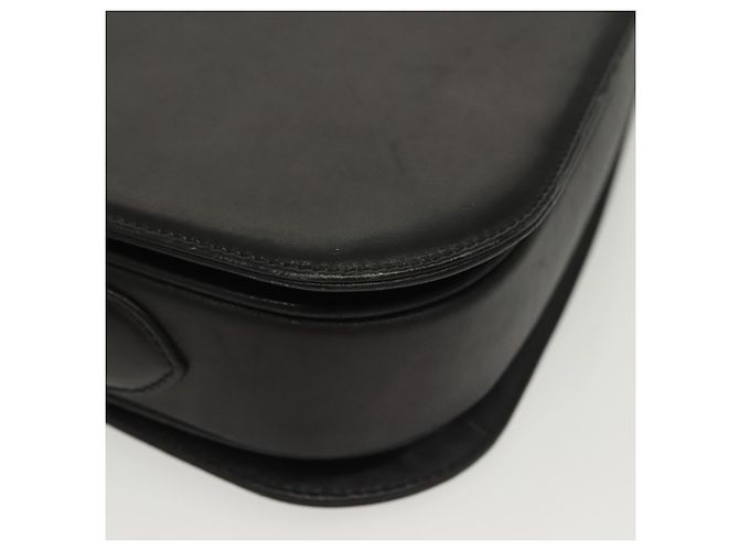 Borsa a Spalla CÉLINE Carrozza in Pelle Nera e Oro Auth yk19109 Nero D'oro - vista 12