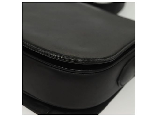 Borsa a Spalla CÉLINE Carrozza in Pelle Nera e Oro Auth yk19109 Nero D'oro - vista 13