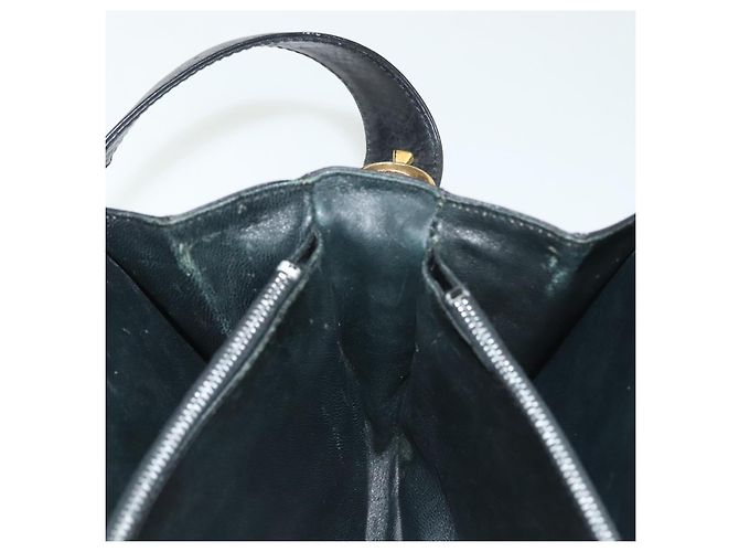Borsa a Spalla CÉLINE Carrozza in Pelle Nera e Oro Auth yk19109 Nero D'oro - vista 18